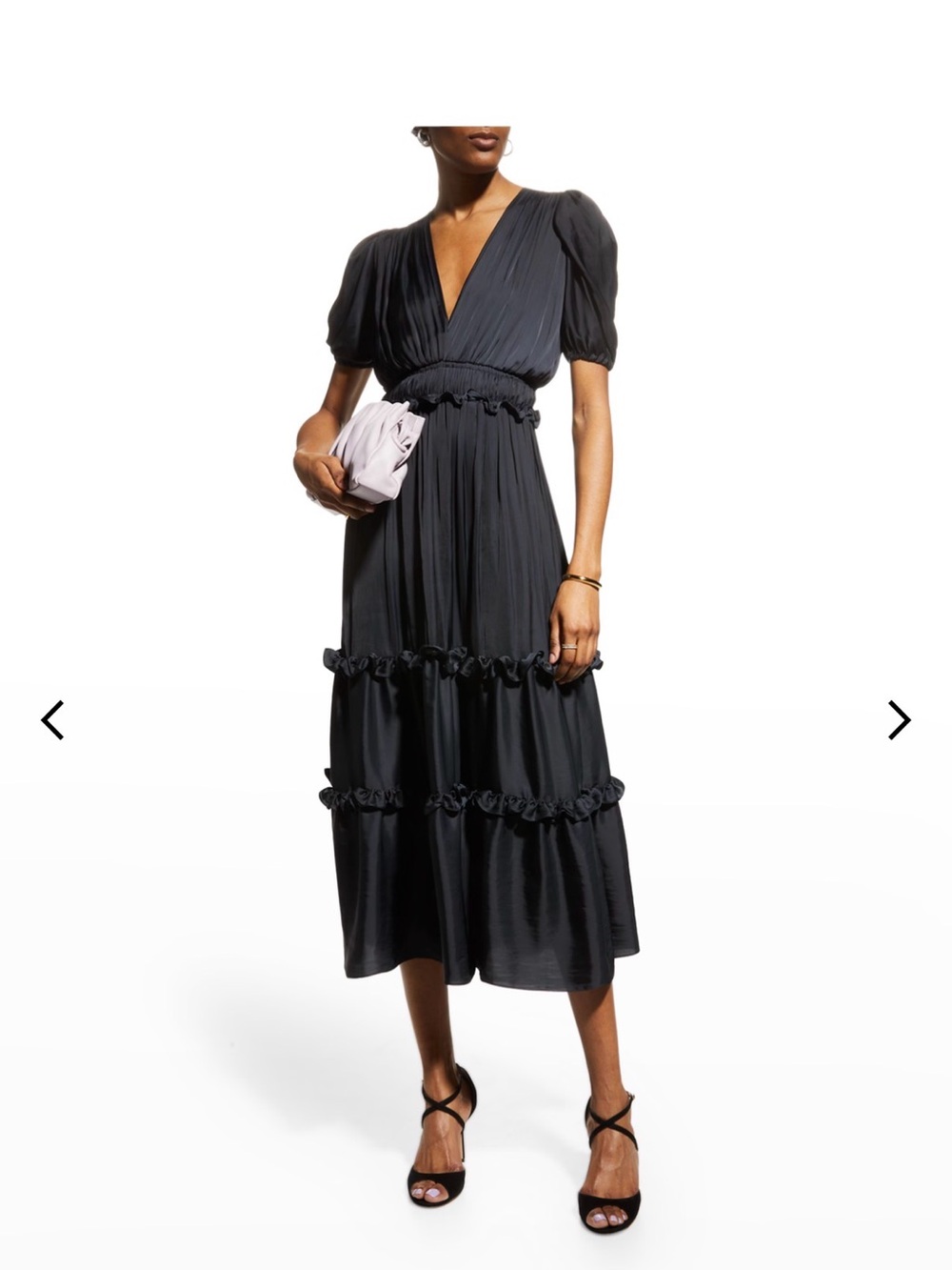 Shoshanna Vintage Ruche Ruffled Dress